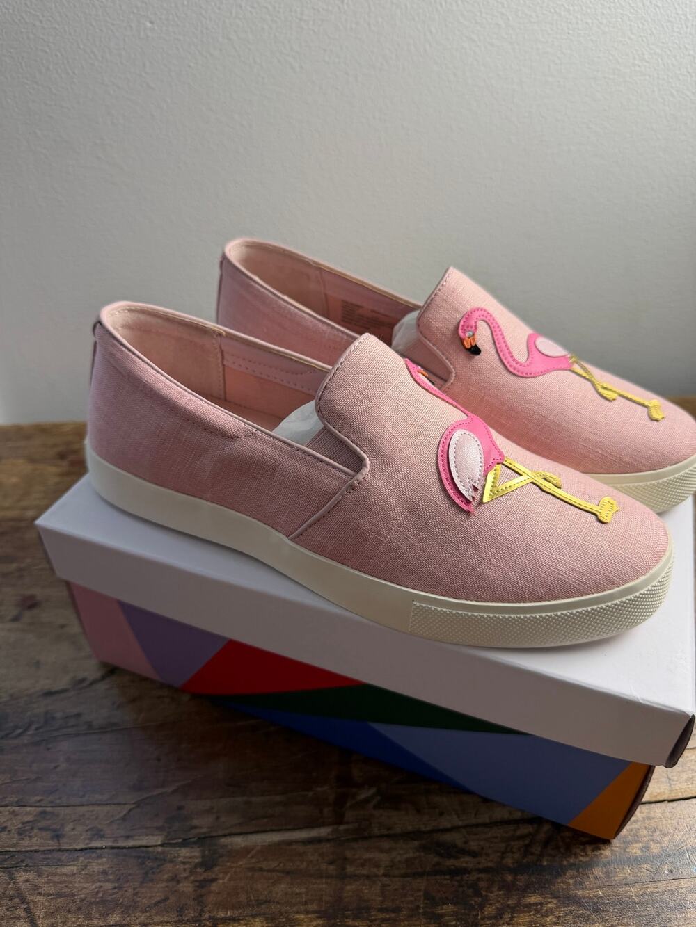 Katy Perry The Kerry Canvas Flamingo Shoes NIB size 7.5